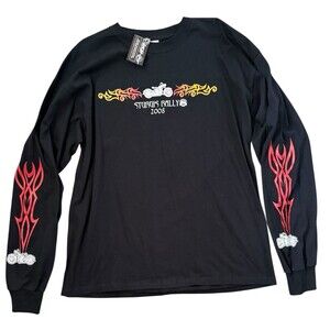 Sturgis 2008 Motorcycle Rally Black Gildan Crew Neck Shirt Men’s Size XL